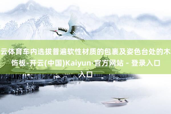 开云体育车内选拔普遍软性材质的包裹及姿色台处的木纹饰板-开云(中国)Kaiyun·官方网站 - 登录入口