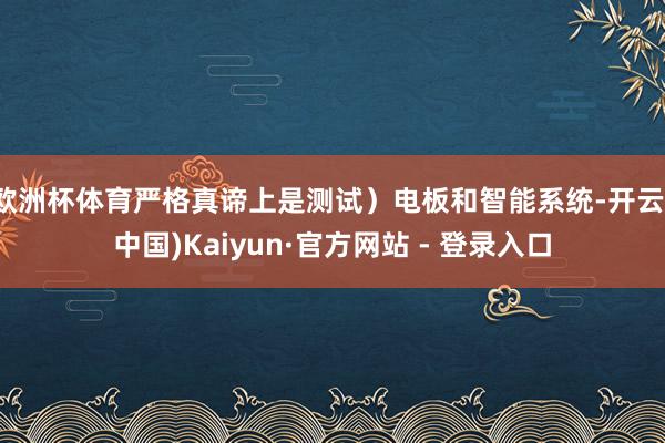 欧洲杯体育严格真谛上是测试）电板和智能系统-开云(中国)Kaiyun·官方网站 - 登录入口